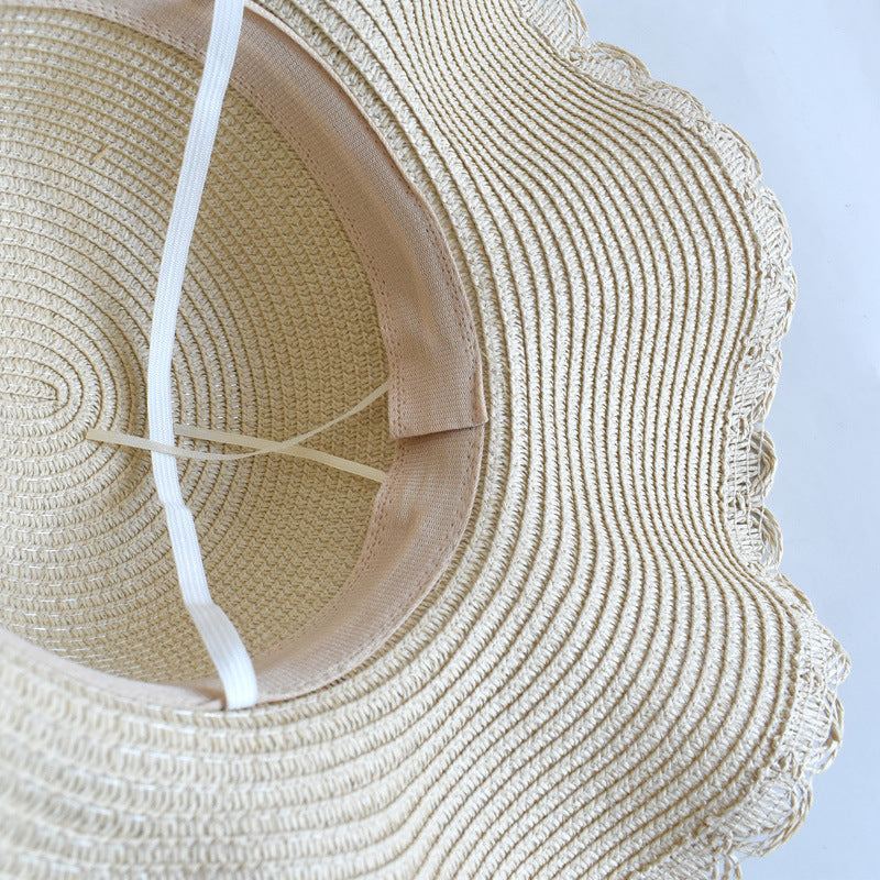 Beach Bow Sun Hat – Stylish Sunscreen Big Brim Straw Hat