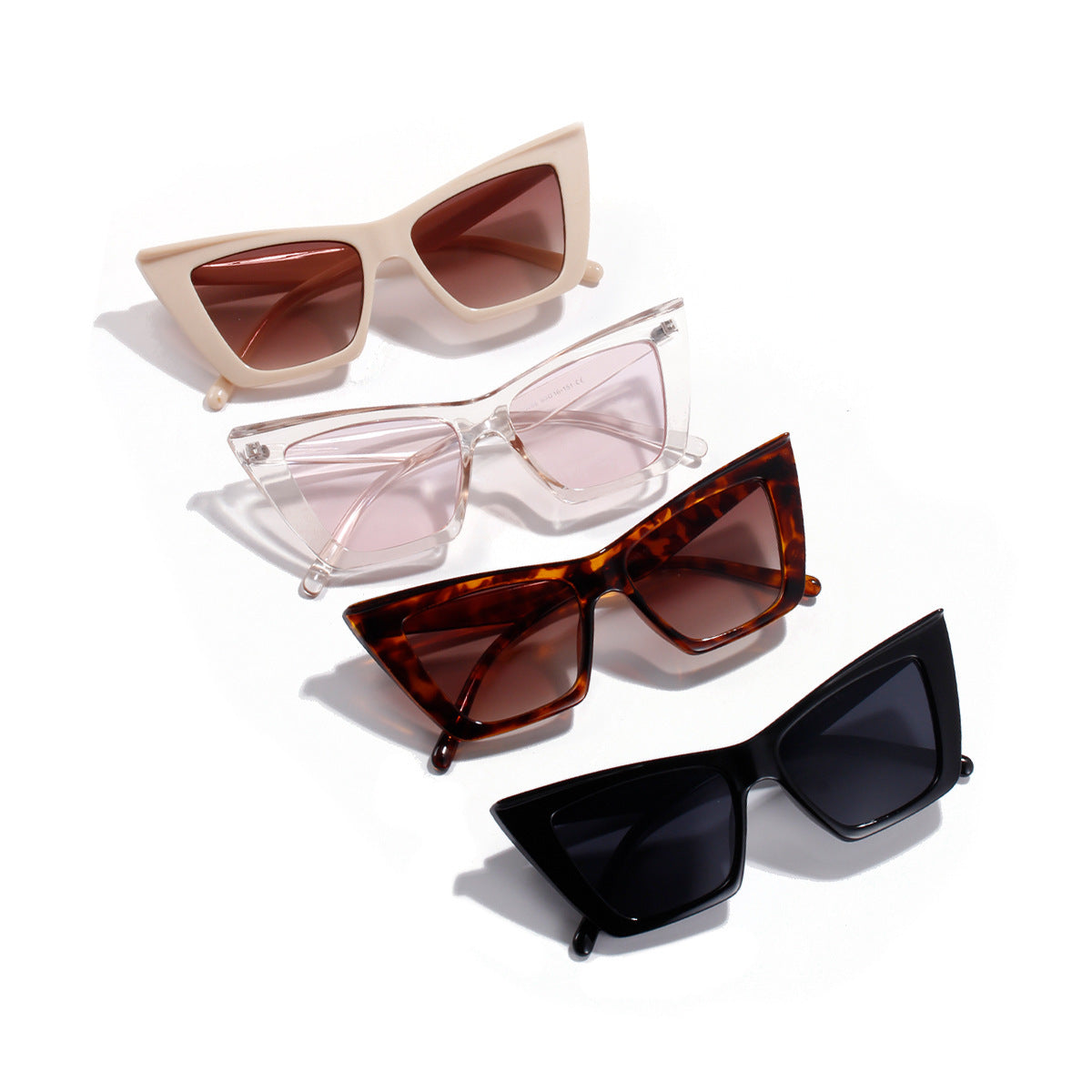 Sharp Edge Triangle Cat Eye Sunglasses – Bold Retro Statement Shades for Women