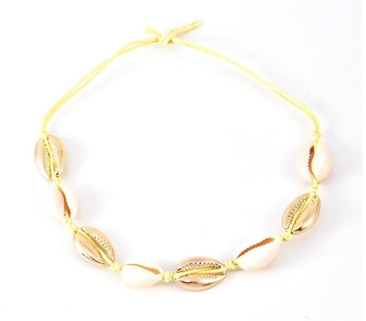 Boho Shell & Bee Charm Anklet Set – 4-Piece Layered Beach Ankle Bracelet