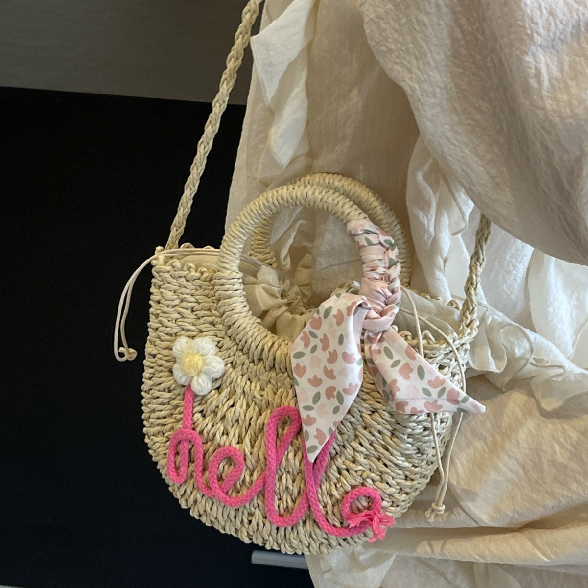 Hello Script Beach Tote – Personalized Vacation Women’s Summer Style Handbag