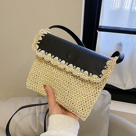 Sage Dune Straw Crossbody – Mori Western-Inspired Beach Shoulder Bag