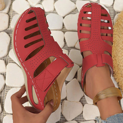 Women's Casual Hollow-Out Wedge Sandals – Comfy Summer Platform Style