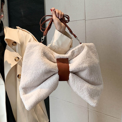 Bow Detail Canvas Crossbody Bag – Influencer-Inspired Statement Daily Style Tote