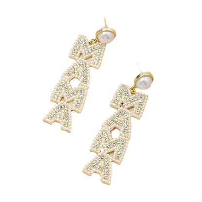 MAMA Letter Earrings Set – Creative Mother’s Day & Shower Gift for Stylish Moms
