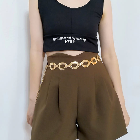 Summer Skirt Waist Chain – Metal Body Jewelry for Beach & Festival Fashion