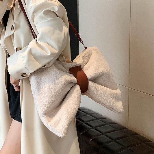 Bow Detail Canvas Crossbody Bag – Influencer-Inspired Statement Daily Style Tote