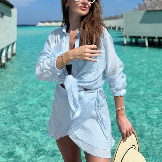 Beach Sun Protection Shirt – Women’s Vacation Suit for Ultimate UV Defense