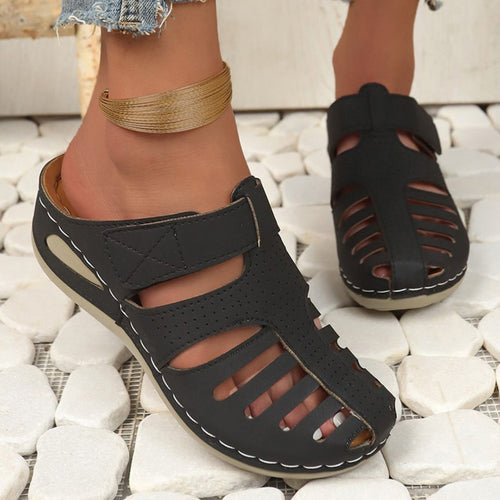 Women's Casual Hollow-Out Wedge Sandals – Comfy Summer Platform Style