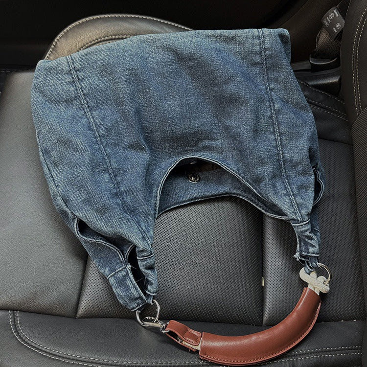 Indigo Loop Denim Shoulder Bag – Casual Everyday Handbag
