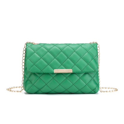 Korean Style Rhombus Hair Chain Messenger Bag – Chic Women’s Shoulder Purse