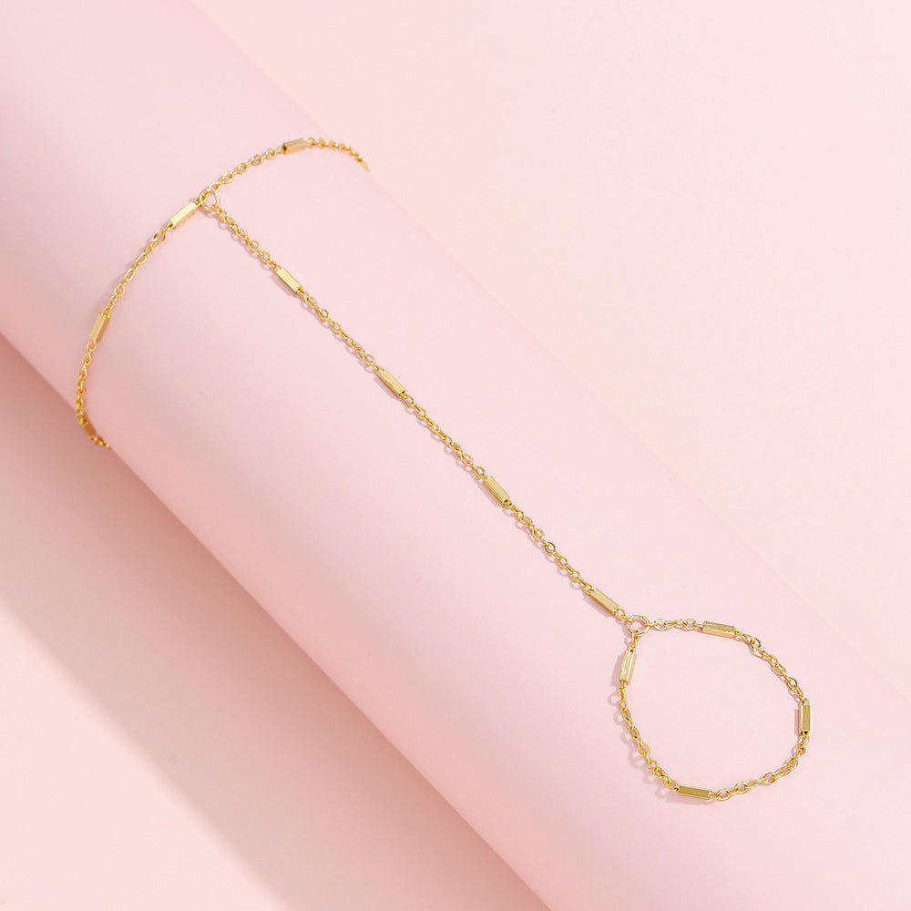 Boho Beach Ring Bracelet – Women's Integrated Hand Chain Jewelry