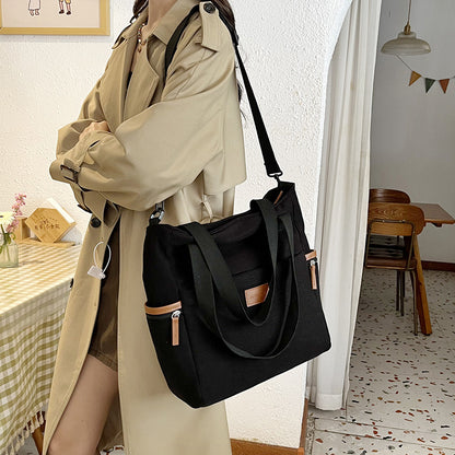 Corduroy Casual Shoulder Tote – Soft Everyday Women’s Shoulder Bag