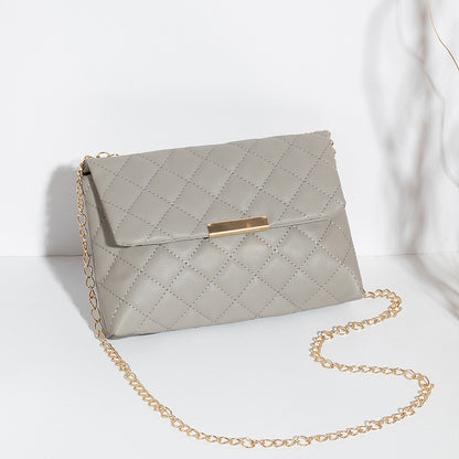 Korean Style Rhombus Hair Chain Messenger Bag – Chic Women’s Shoulder Purse