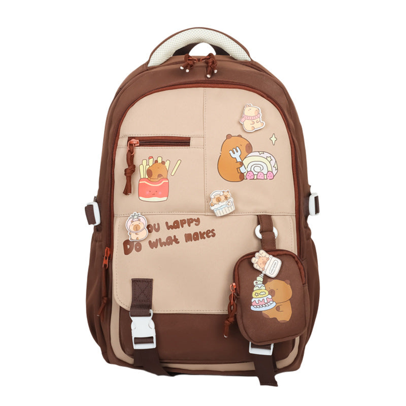 Creative Cartoon Print Backpack – Large Capacity Casual School & Travel Bag
