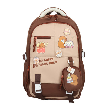 Creative Cartoon Print Backpack – Large Capacity Casual School & Travel Bag