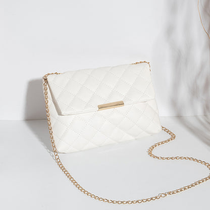 Korean Style Rhombus Hair Chain Messenger Bag – Chic Women’s Shoulder Purse