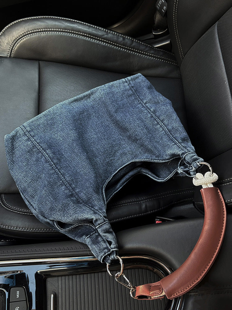 Indigo Loop Denim Shoulder Bag – Casual Everyday Handbag