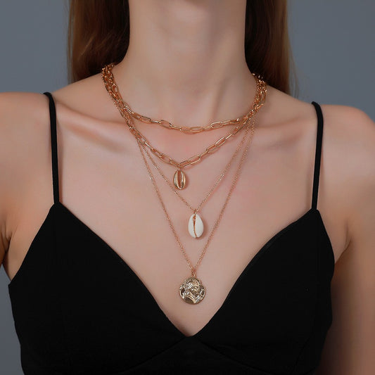 All-Match Simple Shell Multi-Layer Necklace – Coastal Chic Jewelry