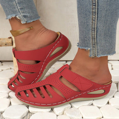 Women's Casual Hollow-Out Wedge Sandals – Comfy Summer Platform Style
