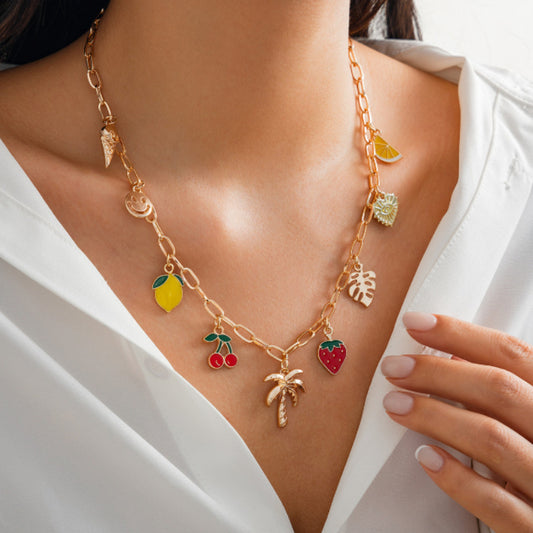 Ocean Breeze Summer Fun Pendant Necklace – Retro Coastal-Inspired Jewelry